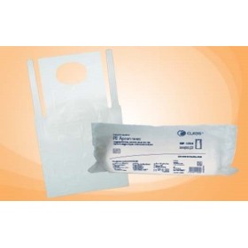 Tablier de protection blanc en polyéthylène à usage unique