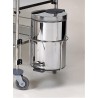 Support + poubelle inox 12 litres