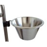 Porte cuvette avec cuvette inox D. 200 mm pour chariots médicaux