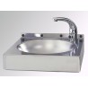 Poste de lavage des mains en inox sans dosseret