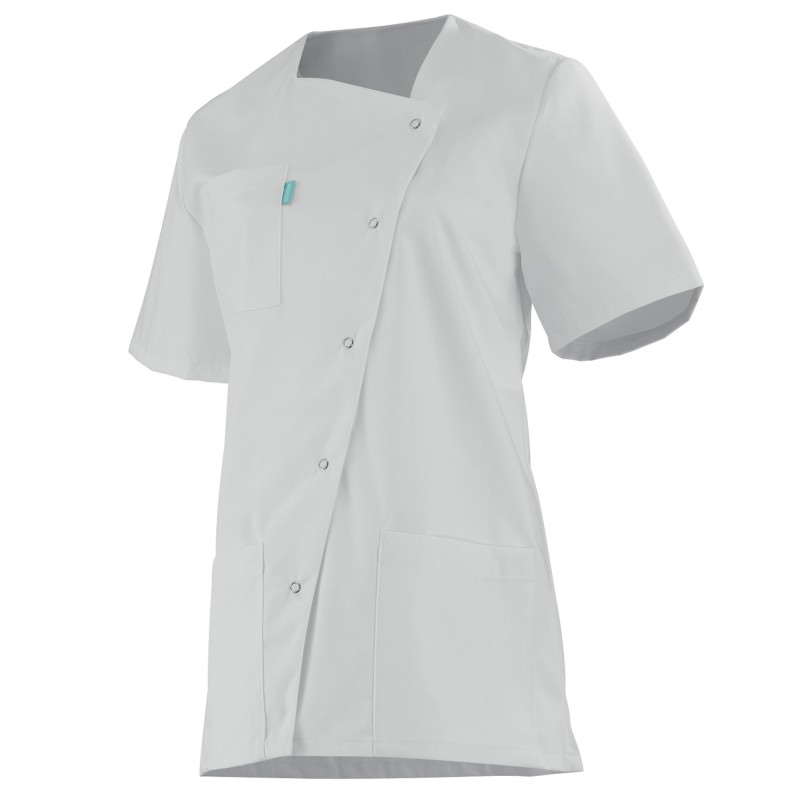 Tunique femme encolure asymétrique ALINE, blanche, tailles 00 à 6