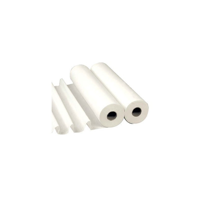 Drap d'examen ouate blanche 50x38 par 130 formats - Lot de 4 rouleaux