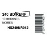 Housses pour conteneur 240 L  Noir en 35 µ, colis de 100