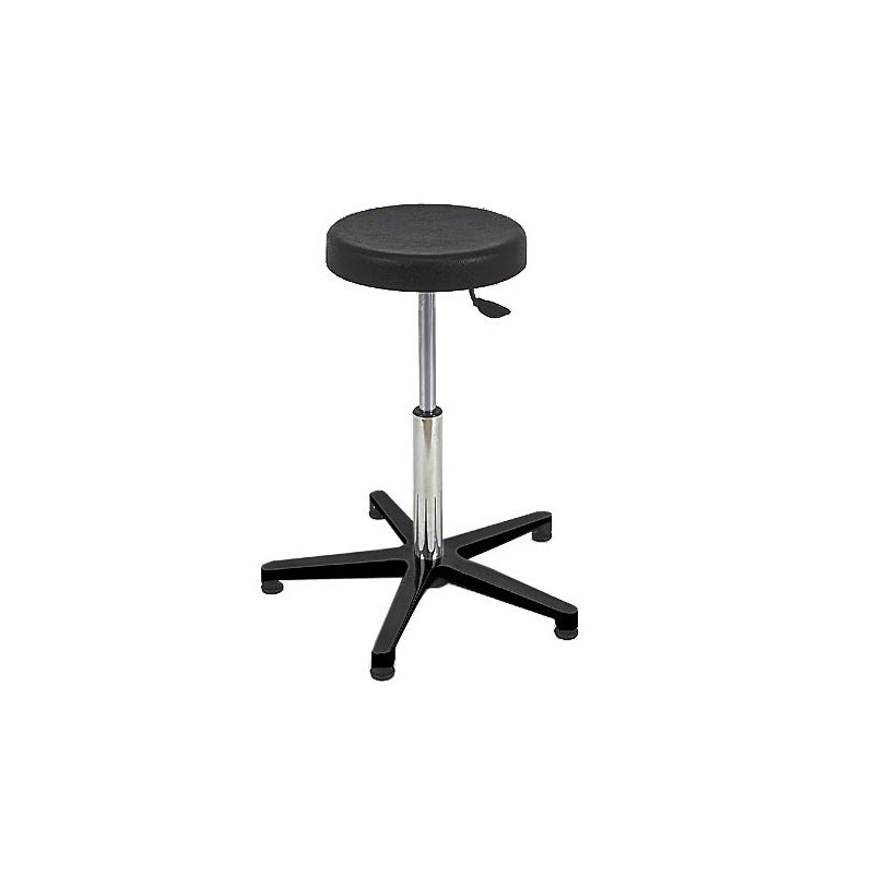 Tabouret 5 branches nylon, épaisseur assise 40 mm
