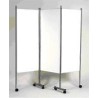 Paravent modulaire 3 panneaux, classe M1 blanc