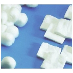 Coton hydrophile LOHMAN, sachet de 500 carrés de pur coton hydrophile