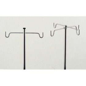 Porte sérum 2 ou 4 crochets, pied 5 branches inox,roues antistatiques