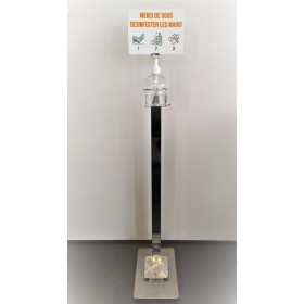 Distributeur de gel hydroalcoolique avec commande au pied