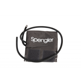 Brassard a/poche+poire, velcro gris, Maxi+2/mercurex,