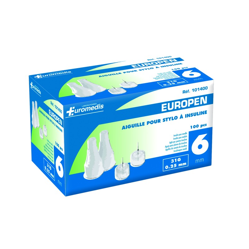 Aiguille pour stylo à insuline Europen, boîte de 100 , LPPR