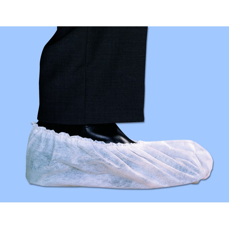 Surchaussure en non-tissé, blanche, 40g/m² cousues, carton de 100