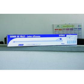 Sonde de Foley en latex siliconé, pour adulte, boîte de 10