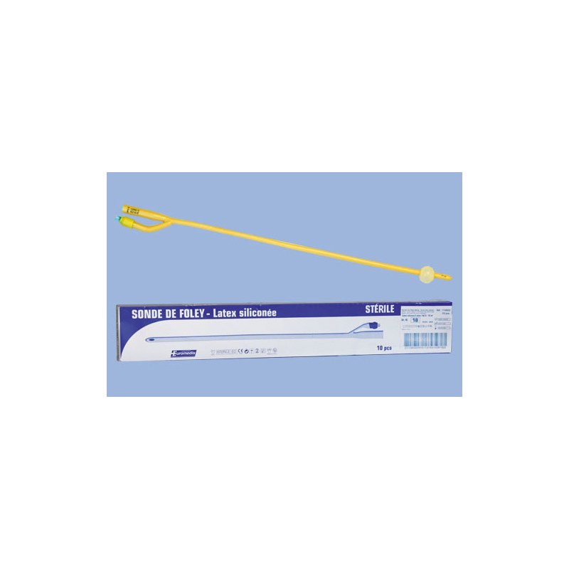 Sonde de Foley en latex siliconé, usage pédiatrique, boîte de 10