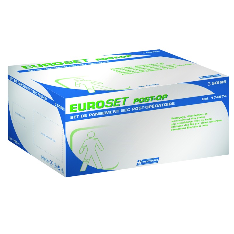 Set post-opératoire Euroset, carton de 2 boîtes de 3 soins