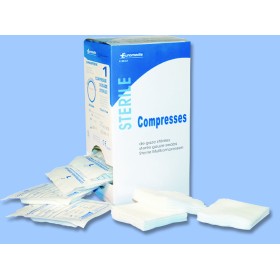 Compresse de gaze stérile, tissage 17 fils, 50 sachets de 5