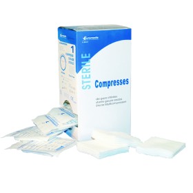 Compresse en non-tissé, emballage unitaire, 40 g/m², 100 sachets de 1