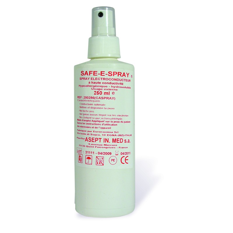 Gel de contact ECG, EEG, en spray, flacon de 250 ml