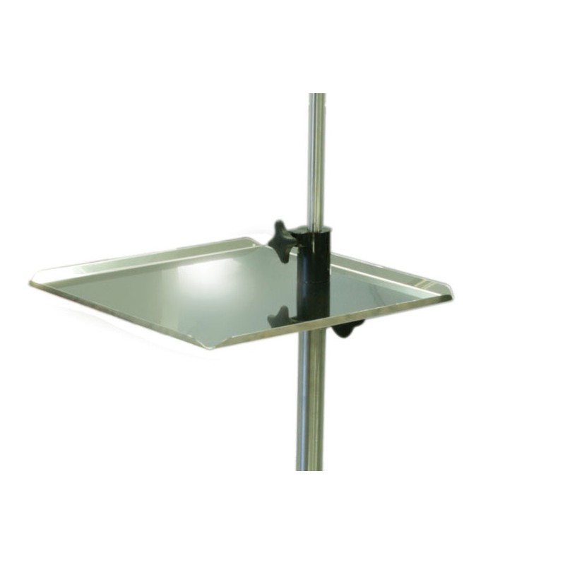 Plateau carré pour pied  à sérum