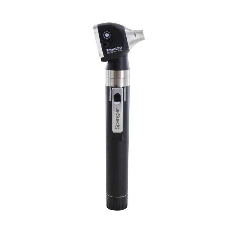 Otoscope Spengler SmartLed 5500 à fibres optiques à LED, noir