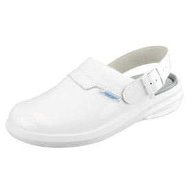 Chaussure normée Abeba, blanche vernie, modèle 7620, du 35 au 43