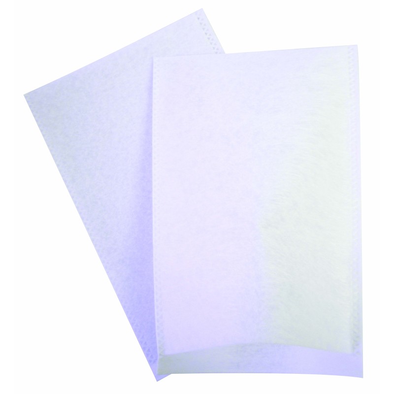 Gants de toilette blanc, viscose et polyester, 80 g/m²,  par 100