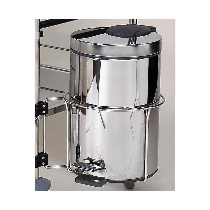 Support + poubelles inox 12 L