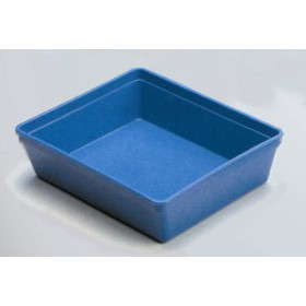 Plateaux rectangulaires bleus en polypropylène