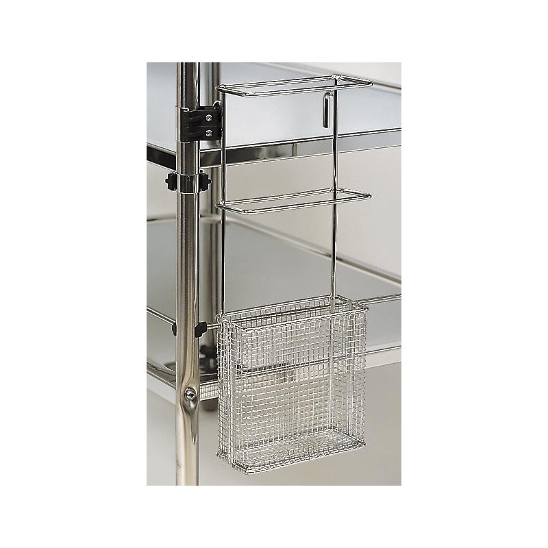 Porte sondes en fil inox pour guéridons de soins