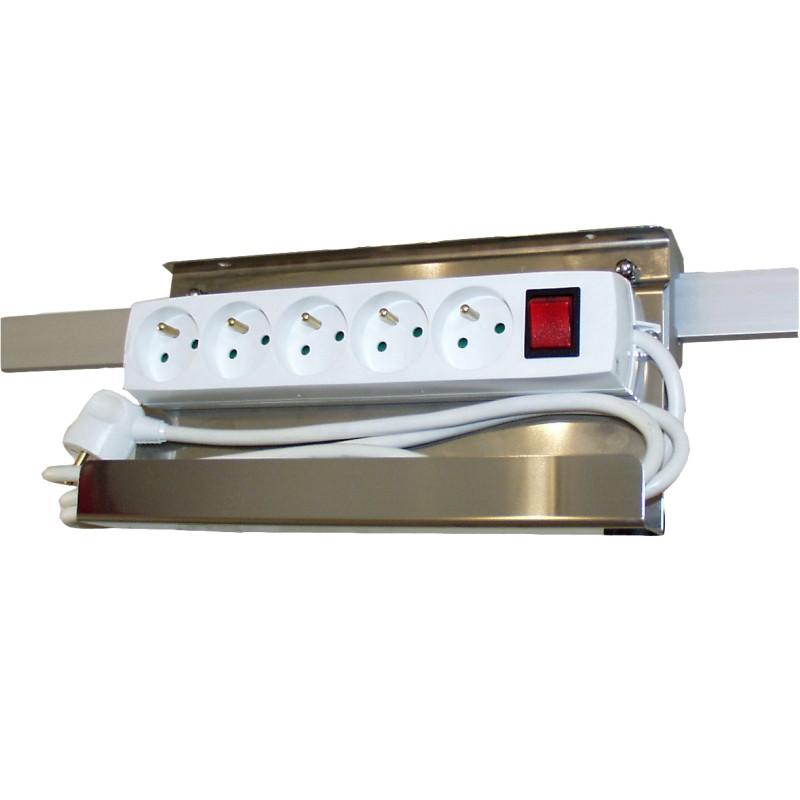 Support bloc multiprise pour chariots médicaux