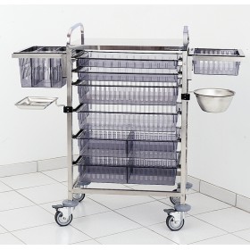 Chariot de soins et de transport pour bac de rangement