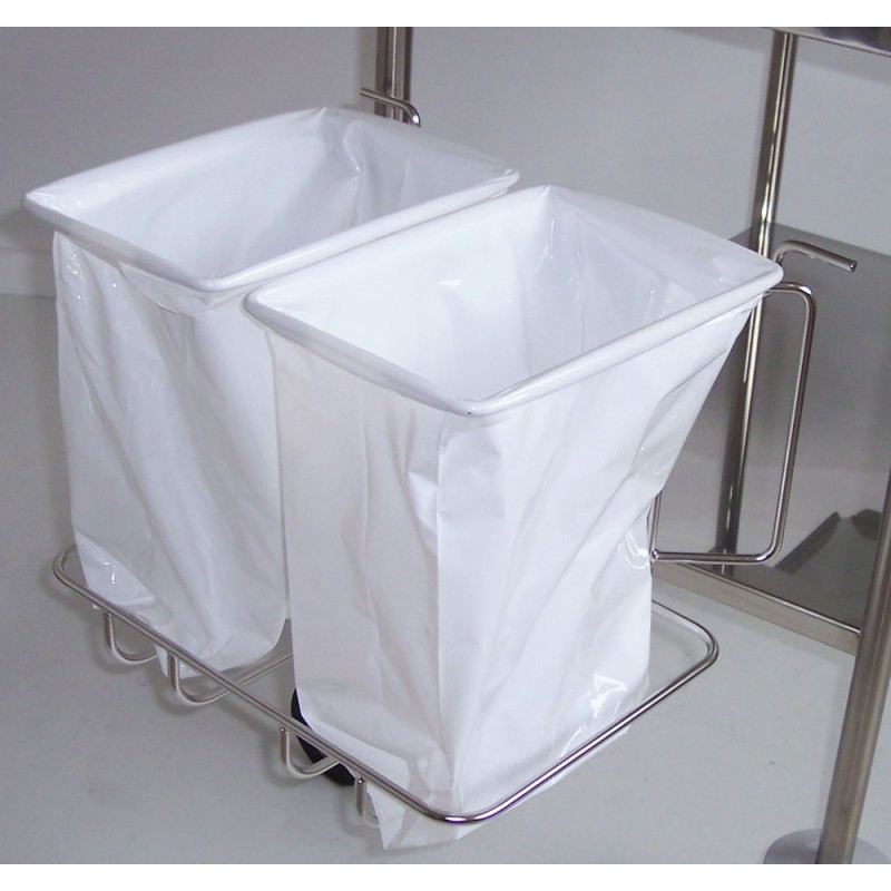 Porte sac double pour chariots médicaux
