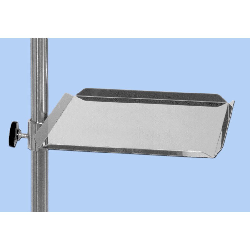 Plateau rectangulaire 340 x 300 mm pour pied porte sérum