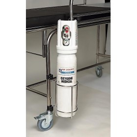 Porte bouteille oxygène petit modèle pour tige porte sérum et chariot