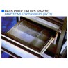 Bacs pour les tiroirs des chariots et guéridons de soins, par 10 