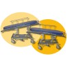 Chariot brancard hauteur variable, largeur 500 mm