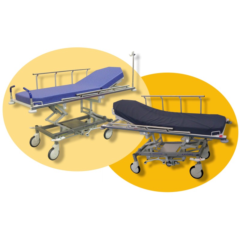 Chariot brancard, hauteur variable, largeur 800 mm