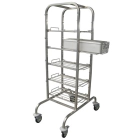 Chariot de bloc à 4 niveaux d'accessoires sur chaque face