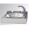 Poste de lavage des mains en inox sans dosseret