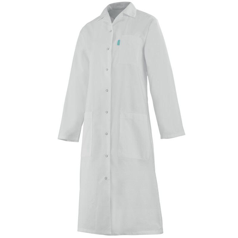 Blouse femme à manches longues ALIX, 100% coton, blanche, T0 à T6