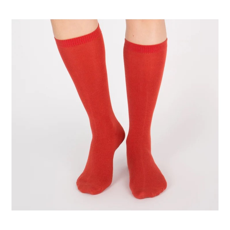 Paire de chaussette Rouge Brique DEVILLE