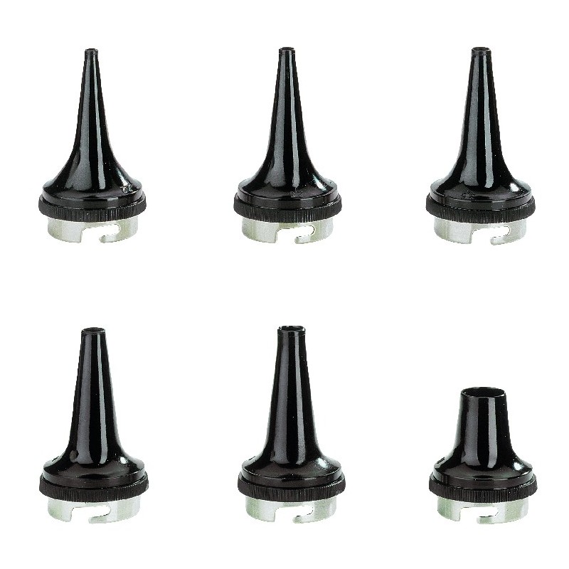 Jeu de 5 spéculums auriculaire + 1 spéculum nasal pour otoscope HEINE