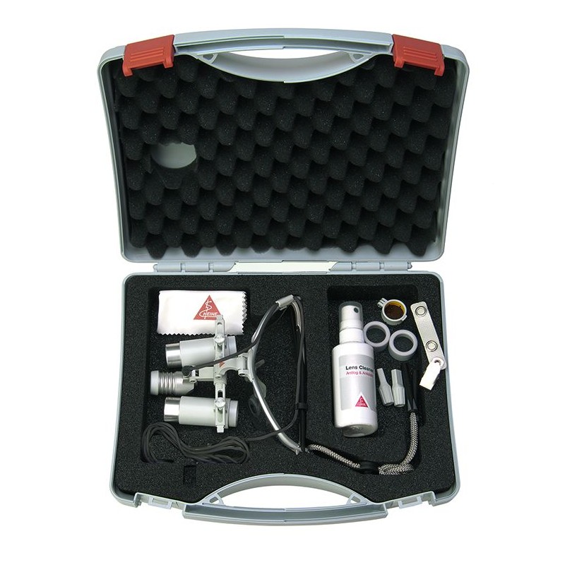 Ensemble LoupeLight 2 avec loupes binoculaires HRP HEINE