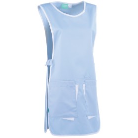 Chasuble encolure arrondie CLARA, bleu ciel / blanc, T0/2 et T3/5