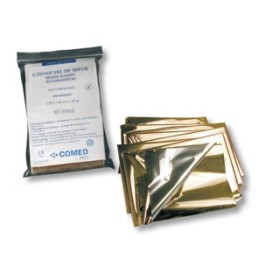 Couverture de survie or/argent 220x140 cm - 60 g