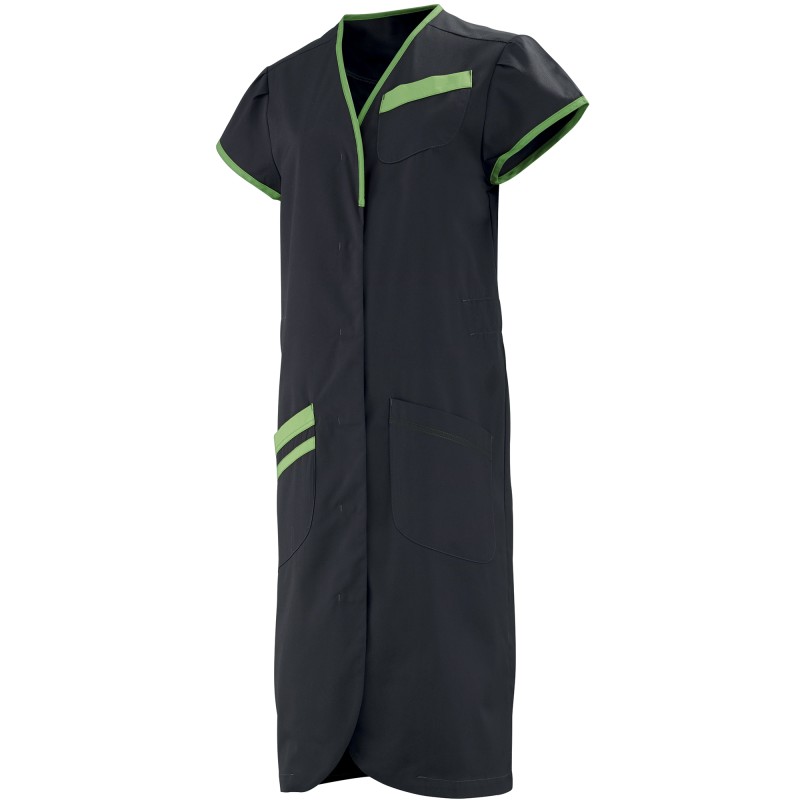 Blouse à manches courtes DAPHNEE, carbone / vert pomme, T0 à T6