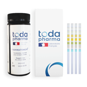 Bandelettes urinaires TODA MULTIDIAG, 10 paramètres (boite de 50)
