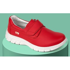 Chaussure Florencia à fermeture type Scratch, Rouge, Pointure 35