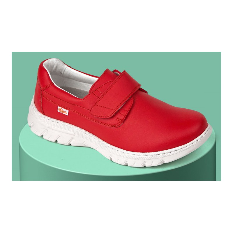 Chaussure Florencia à fermeture type Scratch, Rouge, Pointure 35