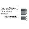 Housses pour conteneur 240 L  Noir en 35 µ, colis de 100