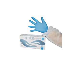 Gant d'examen Nitrile bleu non poudré AQL 1,5 Qualité médicale